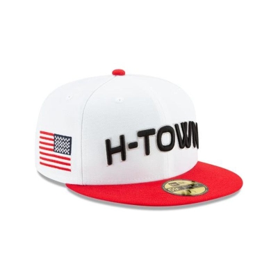 White Houston Rockets Hat - New Era NBA 2019 NBA Authentics City Series 59FIFTY Fitted Caps USA6072894